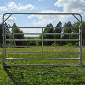Porte sur arche avec cadre de porte ajustable en hauteur - Double verrouillage sécurisé - Hauteur partie porte 1m60 du sol à la dernière traverse horizontal - Hauteur total de passage jusqu'à 2m44